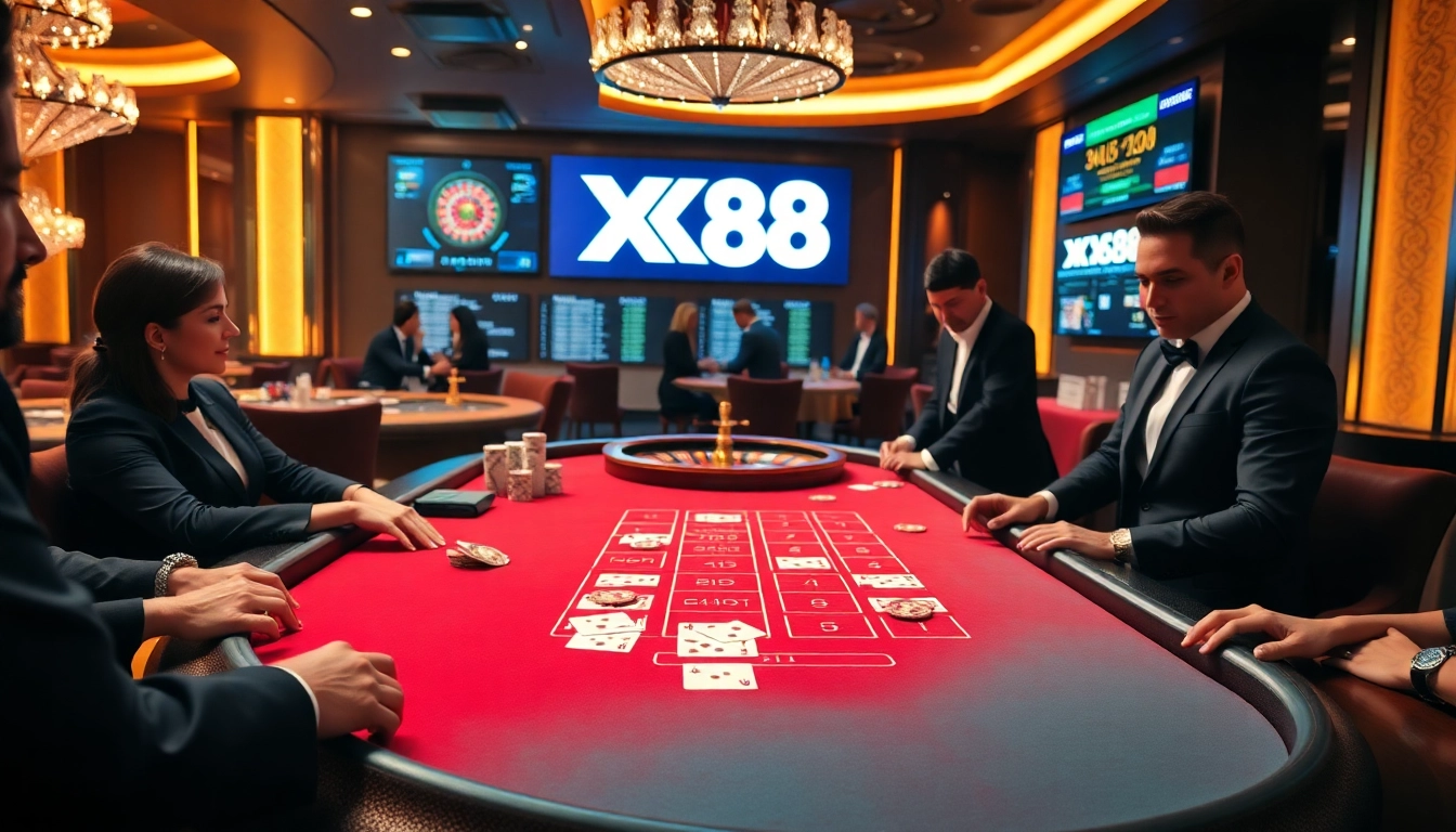 Experience the thrill of Baccarat at XX88 with vibrant tables and exciting action.