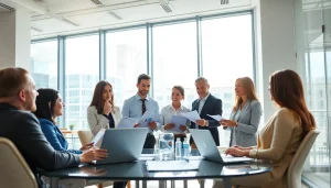 Biuro rachunkowe dla firmy budowlanej świadczące fachowe doradztwo finansowe w profesjonalnym biurze