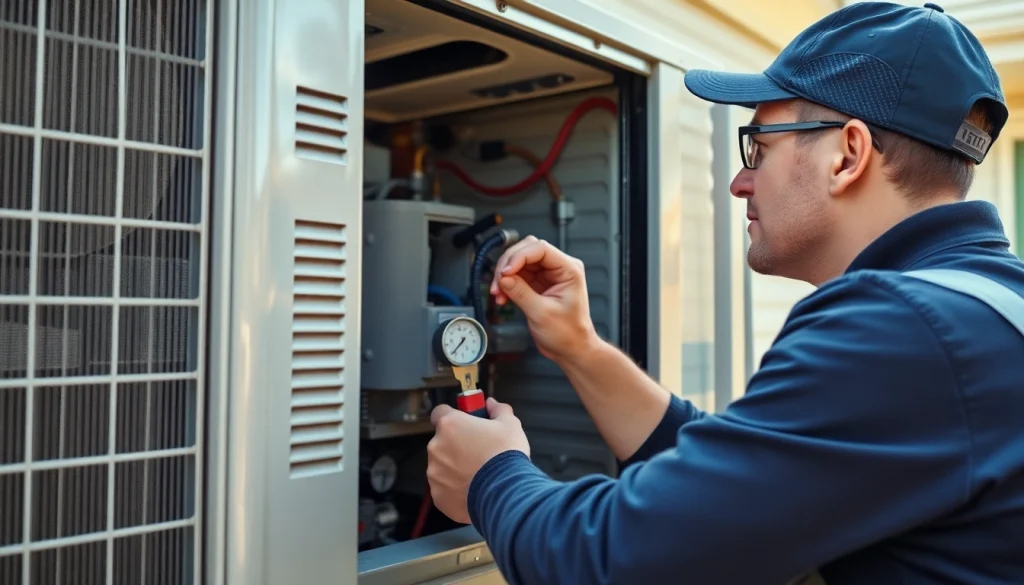 Expert performing ac repair glendale az in a residential home showcasing reliable HVAC services.