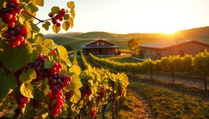 Enjoy picturesque wineries in Clarksburg featuring vibrant grapevines and rustic architecture.