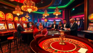 Engage with the casino ambiance showcasing ลิงก์ F168 excitement through interactive gaming and vibrant surroundings.