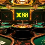 Experience thrilling gameplay at XX 88 casino with vibrant roulette and poker tables.