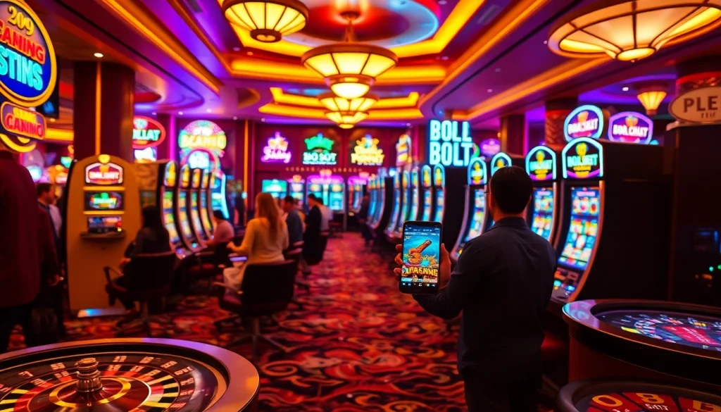 Experience the thrill of doaslot login with players at vibrant casino slots and gaming tables.