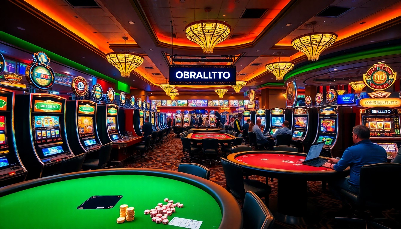 Experience thrilling gameplay and luxury at OBRALTOTO casino games with vibrant tables and slots.