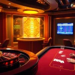 Experience high-stakes gaming at shbet800 com with vibrant slot machines and a roulette scene.