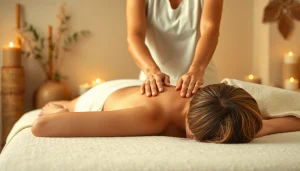 마사지로 긴장을 푸는 치료 세션 모습