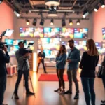 Showcase of a Creative Video Production Agency team collaborating in a modern studio.
