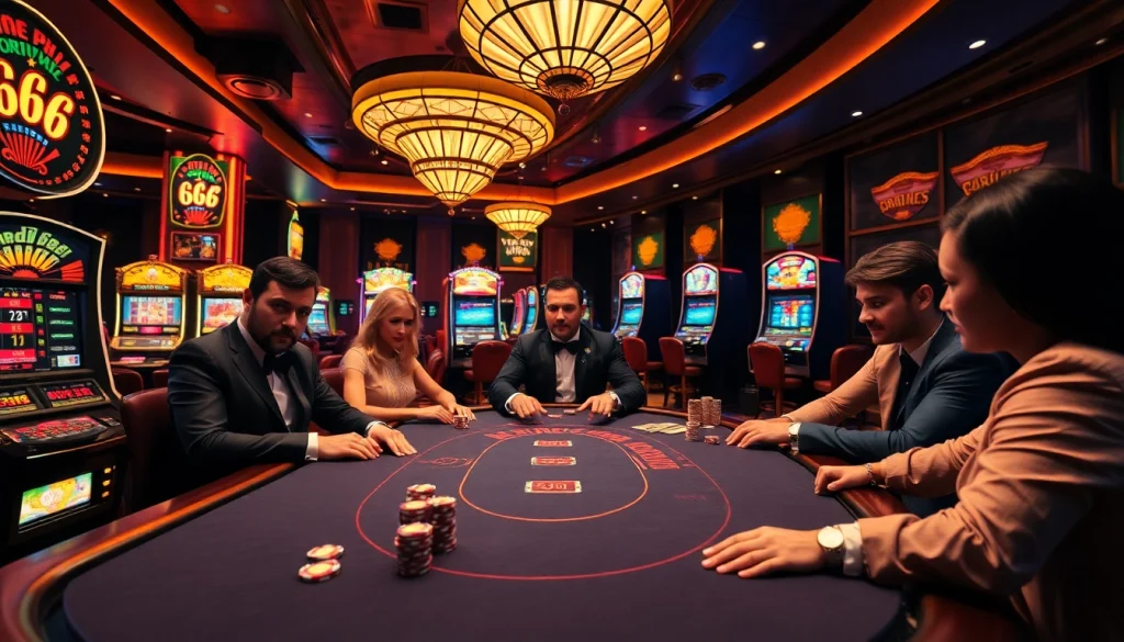 Engage in thrilling gameplay at new 66's luxurious poker tables and vibrant slots.