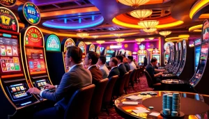 Experience the thrill of slot bet kecil games in a vibrant casino atmosphere.