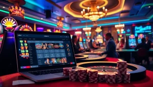Players enjoying the thrill of online gaming on the indibet in platform in a vibrant casino environment.
