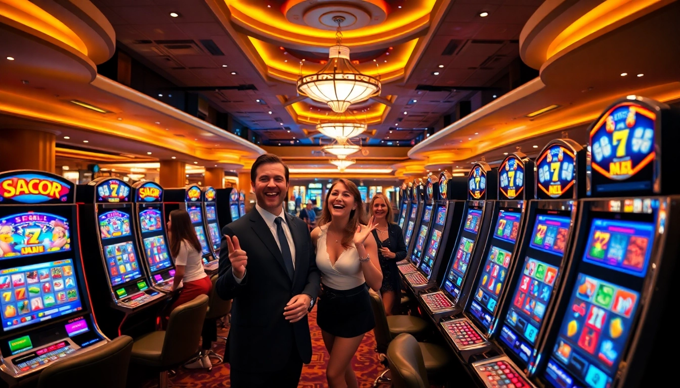 Experience the thrilling Slot Gacor atmosphere with vibrant machines and excited players.