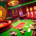 Players enjoying thrilling games at RR88 with vibrant slot machines and roulette tables.