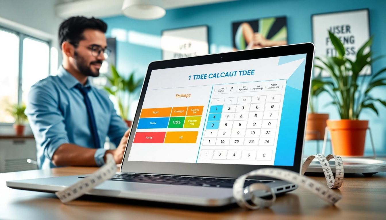 Calculate your Total Daily Energy Expenditure with this engaging TDEE calculator in a bright setting.