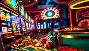 Situs Slot Gacor with players immersed in thrilling slot games and exciting casino ambiance.