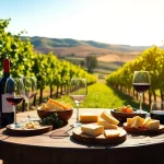 Enjoying wineries in Clarksburg surrounded by lush vineyards and fine wines during a sunny day.