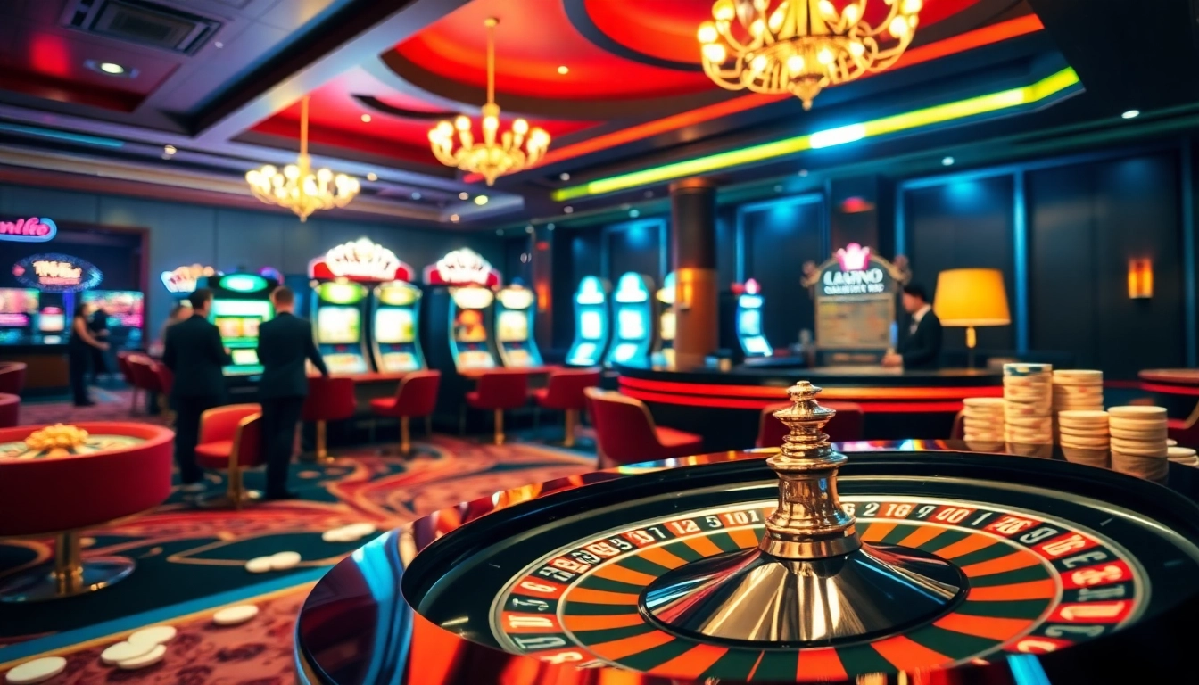 Rasakan kemenangan mendebarkan di obraltoto dengan suasana kasino mewah yang menampilkan aktivitas perjudian yang bersemangat.