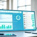 Engaging overview of What is a CRM for WhatsApp showcasing a digital dashboard in a professional environment.