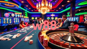 Experience the excitement of w88 casino with vibrant slots, roulette, and poker in a lively atmosphere.