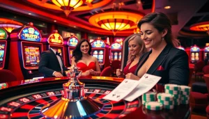 Experience the thrill of birutoto gaming with vibrant slot machines and excited players.