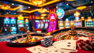 Experience the thrill of gambling at Trang chủ S88VIP with elegant roulette and vibrant slot machines.