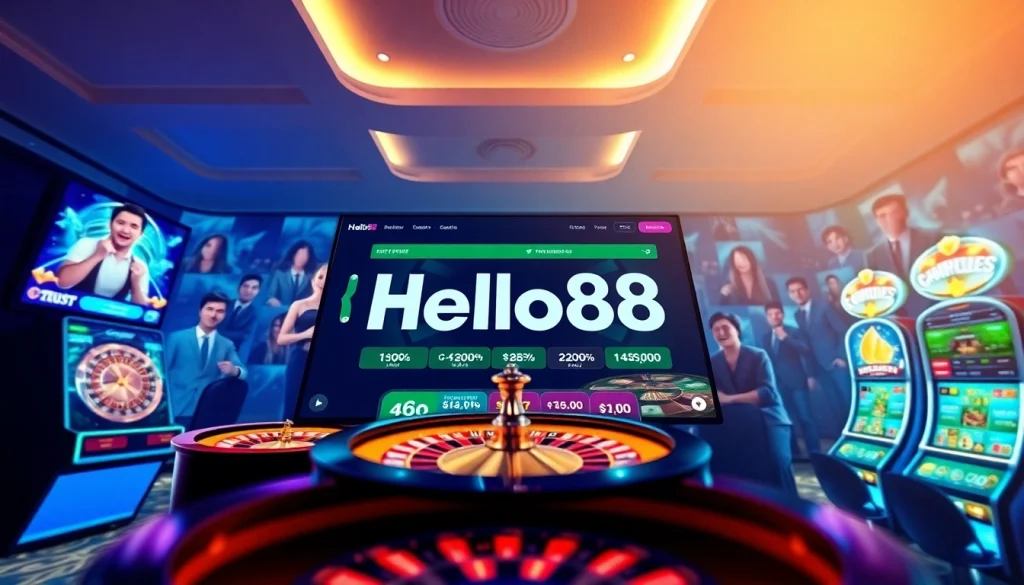 Hello88 online gambling platform showcasing vibrant betting options and engaging atmosphere.