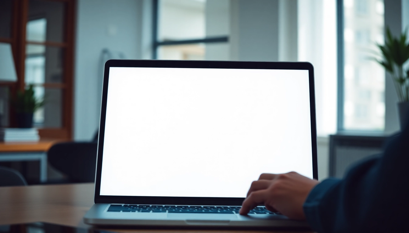 Atera login screen being accessed on a laptop in a bright workspace.