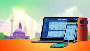 Engaging sports betting Georgia scene highlighting diverse betting options and devices.