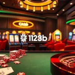 Engaging casino atmosphere showcasing 123b online gambling excitement with vibrant games and features.