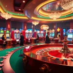 Experience the thrill of raja toto88 with an exciting casino scene featuring vibrant gaming tables and slot machines.