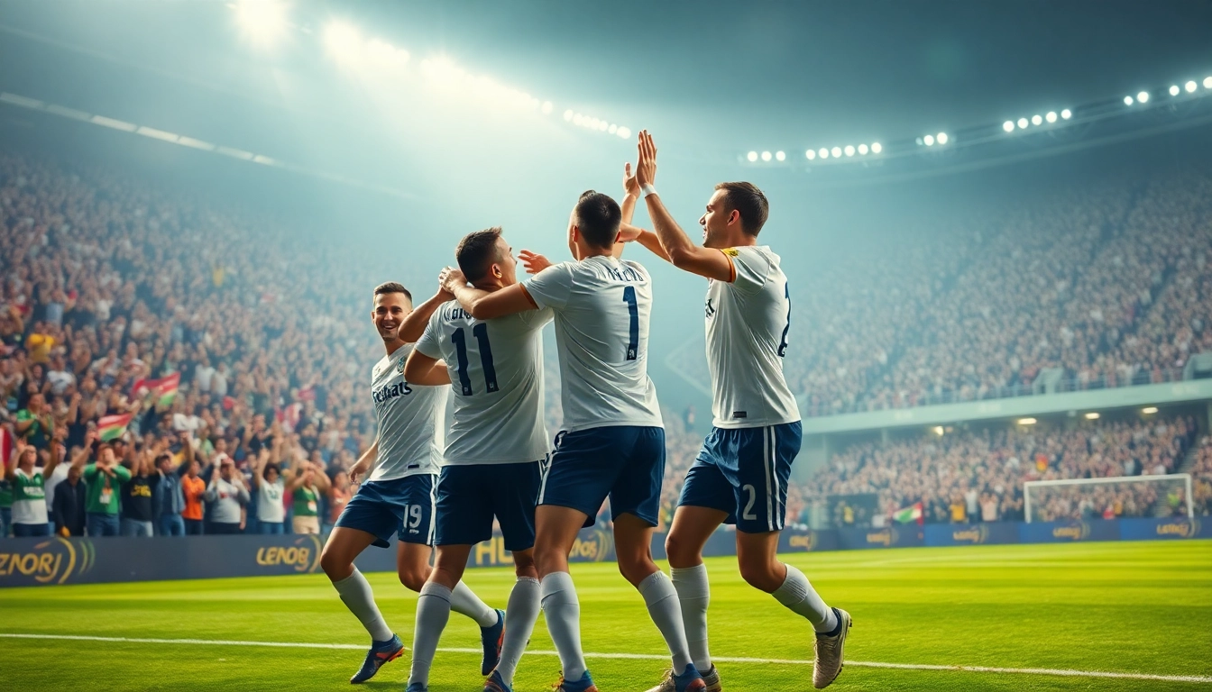 ดูผลบอลสดthscore ขณะนักฟุตบอลฉลองการทำประตูอย่างมีชีวิตชีวา