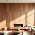 Enhance your home decor with a stunning wood panel feature wall.
