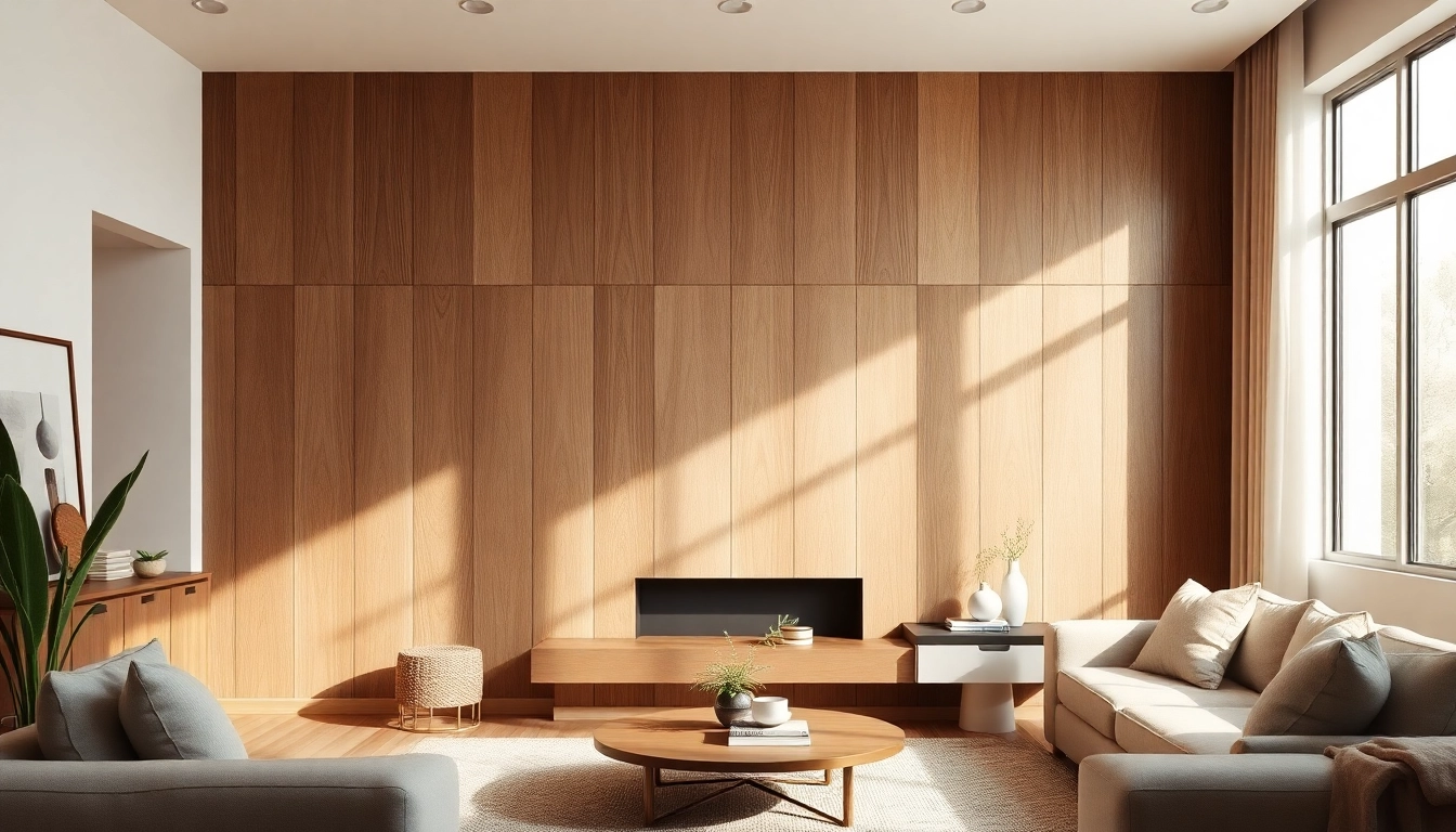 Enhance your home decor with a stunning wood panel feature wall.