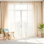 Verken de mogelijkheden van lichte en transparante stoffen in een stijlvolle interieur setting.