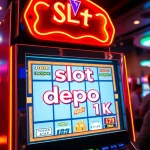 Menangkan slot depo 1k di mesin slot dengan lampu neon cerah dan suasana yang menggetarkan.
