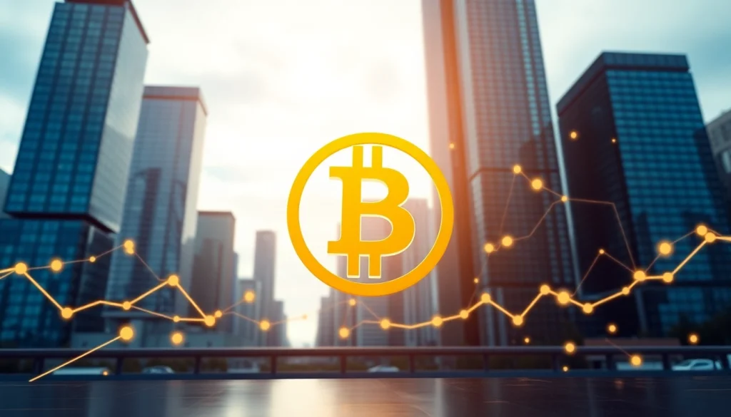 Comprendre bitcoin à travers une représentation visuelle captivante du symbole Bitcoin et de l'environnement urbain moderne.