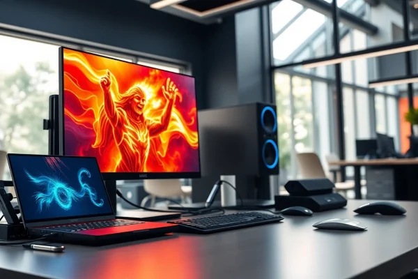 zirvegrupbilgisayar modern ofis teknolojileriyle donatılmış çalışma alanı