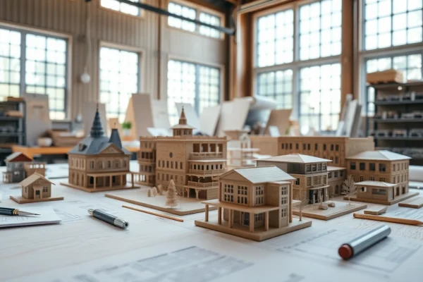 Architekturmodellbau Hannover zeigt detaillierte Modelle in einer professionellen Umgebung.