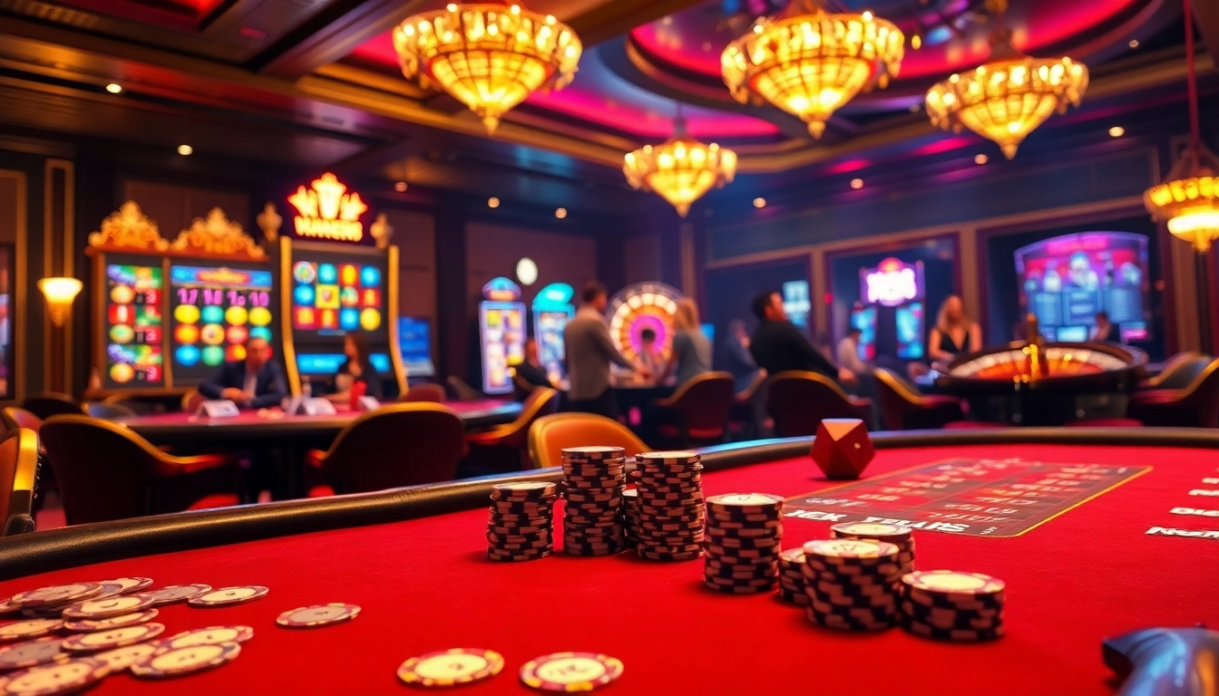Man88 gaming excitement at a luxurious casino table, featuring poker chips and playing cards