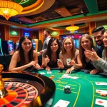 Experience the thrill of gambling with MMOO-themed casino games on vibrant tables filled with chips and cards.