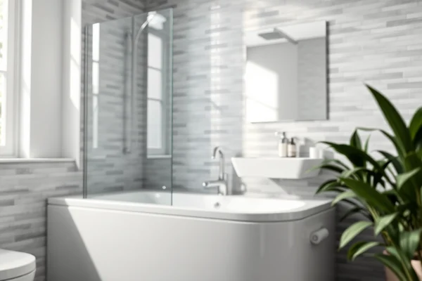 Die sonni Duschkabine 80x80 in einem eleganten Badezimmer mit modernem Design.