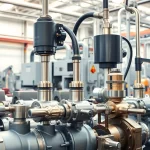 Visual representation of fluid power systems showcasing hydraulic components and connections in an industrial setting.