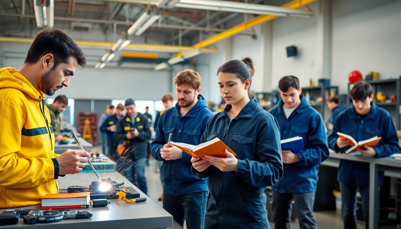 Students learning essential skills at a Trade School In Tennessee.