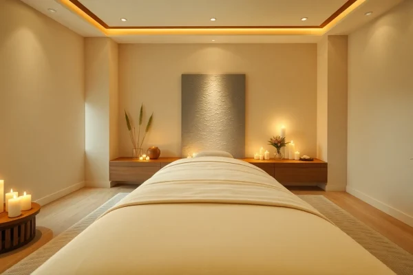 Relaxing 서울출장마사지 therapy room with warm lighting and inviting decor.