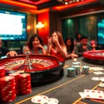 The hidden wiki reveals a luxurious poker table with vibrant chips and engaging players in a glamorous casino.
