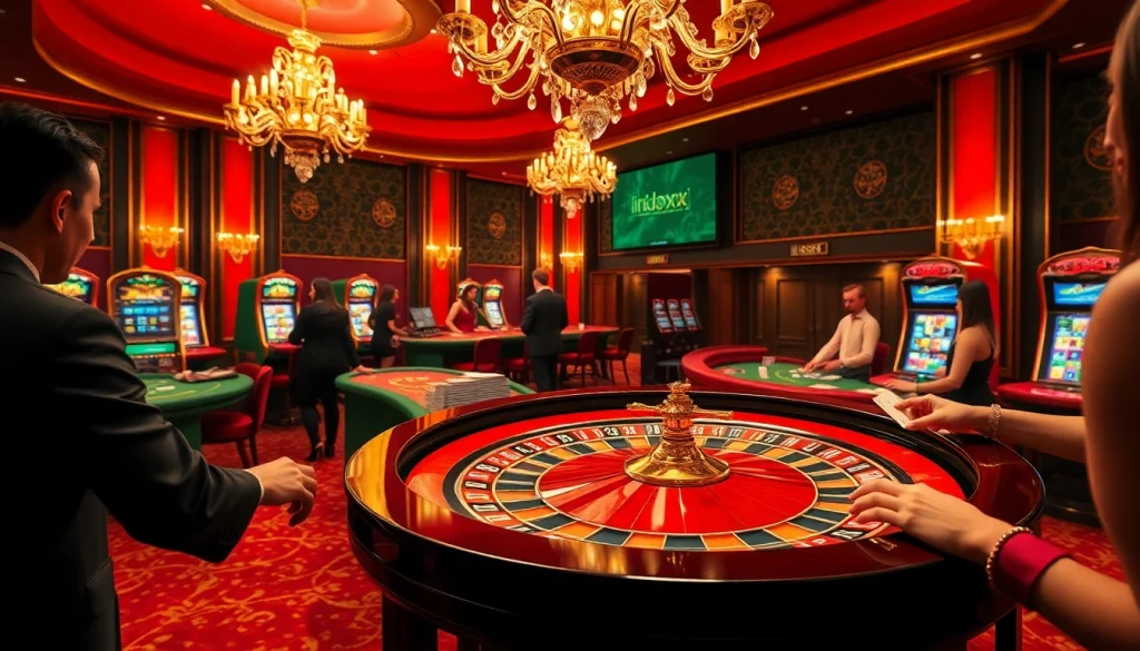 Feel the thrill of gambling with indoxxi at a luxury casino filled with roulette wheels and poker tables.