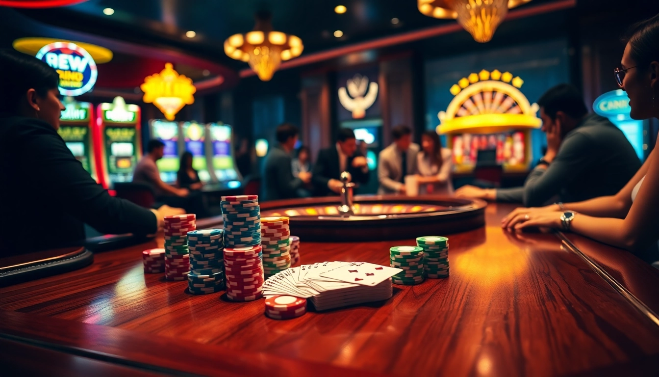 Experience thrilling gameplay with free porn games among vibrant casino elements featuring poker chips and cards.