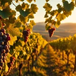 Experience the scenic beauty of Winery Sacramento with lush vineyards and golden sunset.