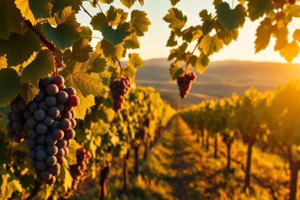 Experience the scenic beauty of Winery Sacramento with lush vineyards and golden sunset.