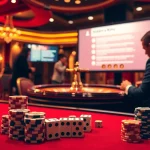 Engage with hidden wiki links while playing at a luxurious poker table in a vibrant casino.