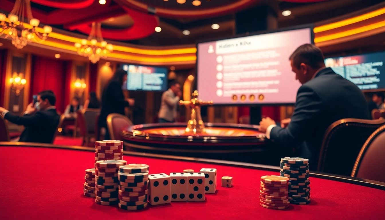 Engage with hidden wiki links while playing at a luxurious poker table in a vibrant casino.